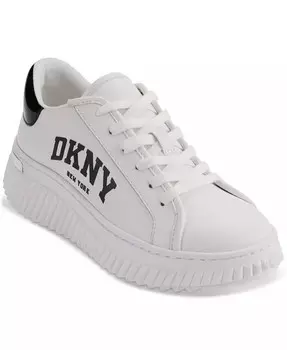 Женские кроссовки Leon на шнуровке с логотипом DKNY, белый