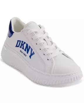 Женские кроссовки Leon на шнуровке с логотипом DKNY, белый