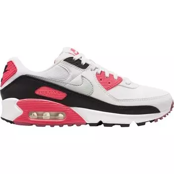 Женские кроссовки Nike Air Max 90, цвет White/Light Silver-Aster Pink-Black