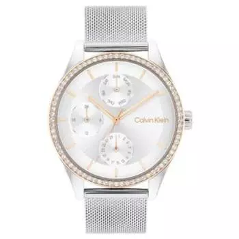 Женские кварцевые часы Calvin Klein Spark 38 мм, серебряный