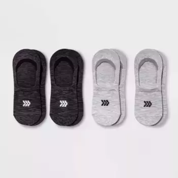 Женские легкие спортивные носки Spacedye 4pk Liner - All In Motion, цвет Gray/Black