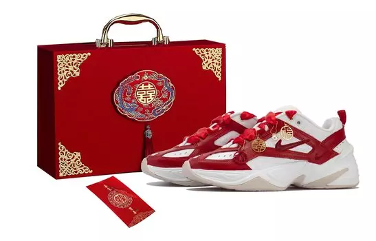 Женские массивные кроссовки Nike M2K, Red