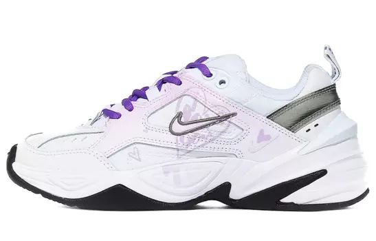 Кастомизированные кроссовки Nike M2K Chunky Sneakers Women, белый/фиолетовый