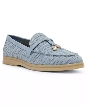 Женские мокасины Sadrine Slip из льна Anne Klein, синий