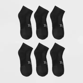 Женские мягкие спортивные носки длиной до щиколотки, 6 пар - All In Motion, цвет Black
