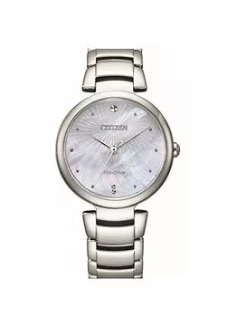 Женские наручные часы Em0850-80D цветные стальные Citizen, серебряный