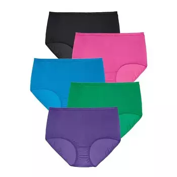 Женские нейлоновые трусы больших размеров Comfort Choice, 5 шт., цвет Bright