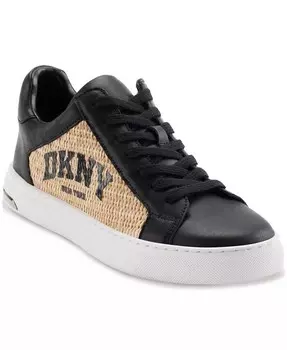 Женские низкие кеды Abeni Arch с логотипом из рафии DKNY, черный
