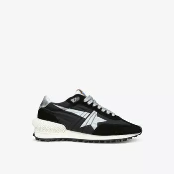 Женские низкие кроссовки marathon 90179 runner из замши и сетки Golden Goose, черный