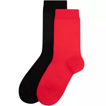 Женские носки CALVIN KLEIN до середины голени, 2 пары, 968-Space Black/Tomato Red