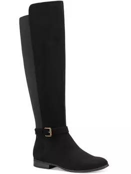 Женские однотонные эластичные сапоги Kimmball выше колена Style & Co., цвет Black Micro