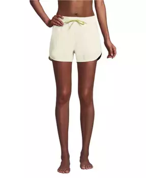 Женские плавательные шорты Packable Cover-up длиной 3" Lands' End, белый