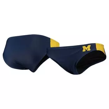 Женские плавки бикини темно-синего цвета с надписью FOCO Michigan Wolverines