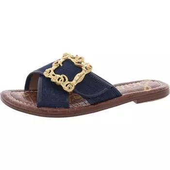 Женские плетеные сандалии с пряжкой Sam Edelman, темно-синий/деним