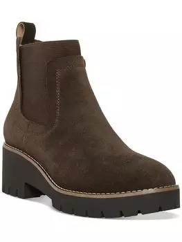 Женские полуботинки Chelsea из кожи с рифленой подошвой Aqua College, цвет java suede