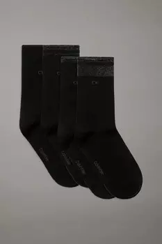 Женские праздничные носки с люрексом, 4 упаковки Calvin Klein, черный