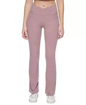 Женские расклешенные леггинсы с перекрестной талией Calvin Klein, мульти