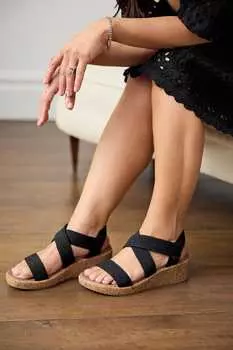 Женские сандалии Beverlee Arch Fit Skechers, черный