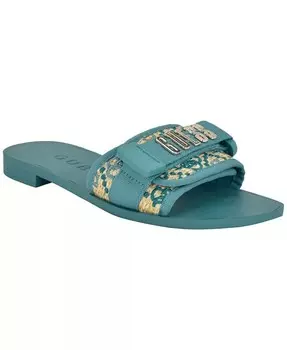Женские сандалии Elyze Quattro G на плоской подошве с липучками GUESS, синий