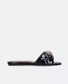 Женские сандалии из лакированной кожи Kensington Kurt Geiger, чёрный