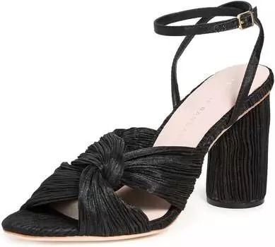 Женские сандалии Reed Pleated Twist из черной тафты Loeffler Randall