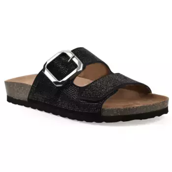 Женские сандалии-слингбэки Granitas с анатомическими стельками White Mountain, цвет black suede