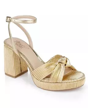 Женские сандалии Tyler на платформе Jewel Badgley Mischka, золото