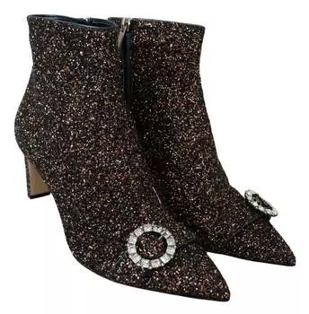 Женские сапоги Jimmy Choo Amethyst Mix Hanover Heeled Glitter, коричневый