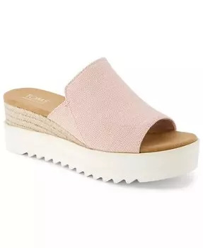 Женские шлепанцы Diana на плоской подошве на танкетке TOMS, розовый