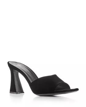 Женские шлепанцы Guissepe Zanotti Vanilla на высоком каблуке Giuseppe Zanotti, цвет Black