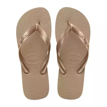Женские шлепанцы Havaianas на верхнем бретеле, золотой