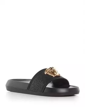 Женские шлепанцы Medusa Versace, цвет Black