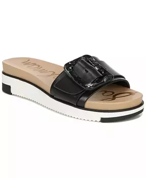 Женские шлепанцы на платформе Ariane с пряжкой Sam Edelman, черный
