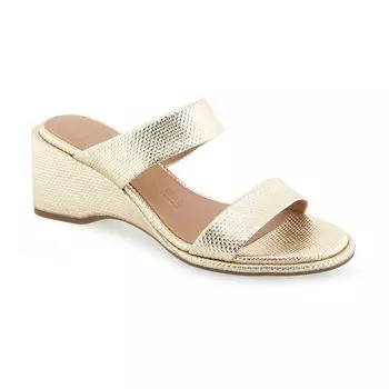 Женские шлепанцы на танкетке Aerosoles Norine, цвет Soft Gold Canvas