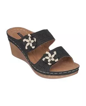 Женские шлепанцы на танкетке Cie GC Shoes, черный