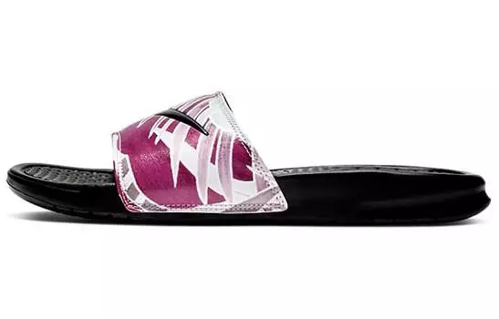 Шлепанцы и сланцы Nike Benassi Jdi Print 'Black Active Fuchsia' Women's