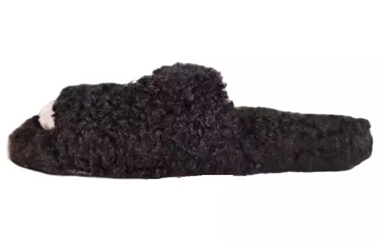 Женские шлепанцы с мехом Balenciaga