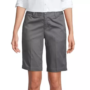 Женские шорты чинос Land End Front Blend Lands' End, цвет Arctic Gray
