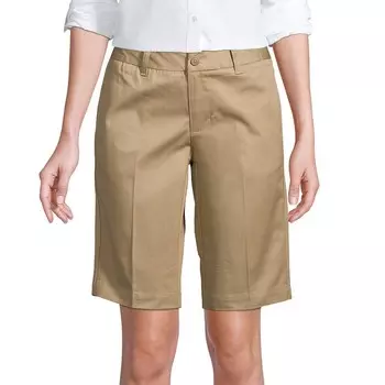 Женские шорты чинос Land End Front Blend Lands' End, цвет Khaki