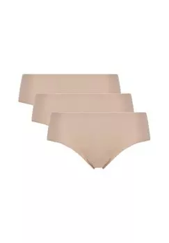 Женские шорты, набор из 3 шт., SoftStretch, бесшовные, невидимые CHANTELLE, нюд