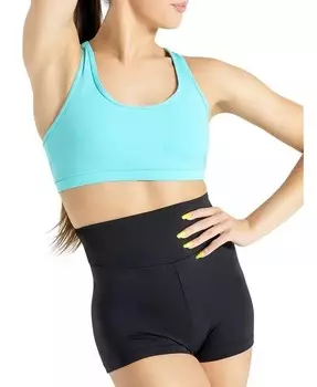 Женские шорты Team Basic с высокой талией Capezio, черный