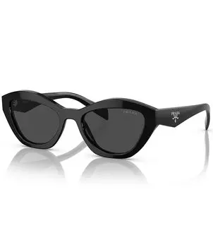 Женские солнцезащитные очки «кошачий глаз» Prada PR A02SF55-X 55 мм, черный