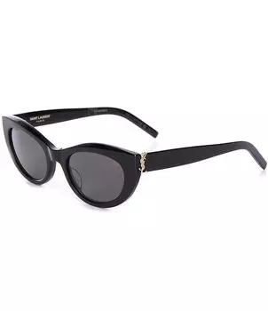 Женские солнцезащитные очки «кошачий глаз» Saint Laurent SLM115 55 мм, черный