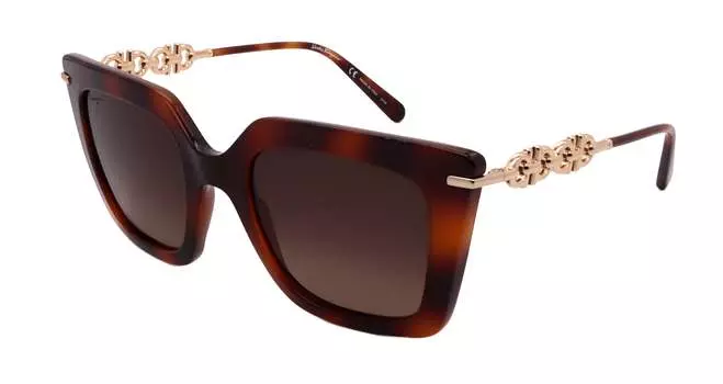 Женские солнцезащитные очки Salvatore Ferragamo, коричневый