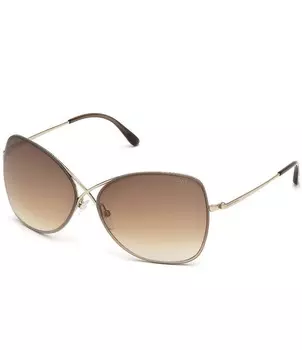 Женские солнцезащитные очки TOM FORD Colette 53 мм с бабочкой, коричневый