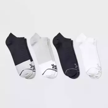 Женские спортивные носки Colorblock No Show, 4 пары - All In Motion, цвет White/Gray/Black