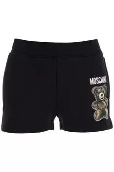 Женские спортивные шорты Moschino Teddy Bear, черный