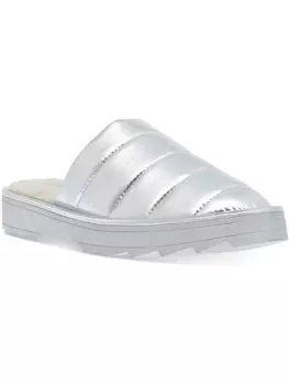 Женские стеганые шлепанцы на подкладке из искусственного меха Chex Steve Madden, серебро