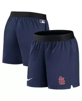 Женские темно-синие шорты для выступлений команды St. Louis Cardinals Authentic Collection Team Performance Nike, темно-синий