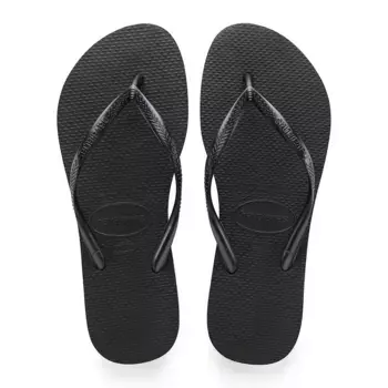 Женские тонкие шлепанцы Havaianas, чёрный